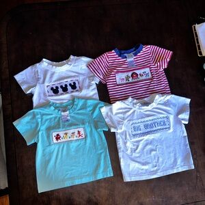 4 Smocked boys t shirts